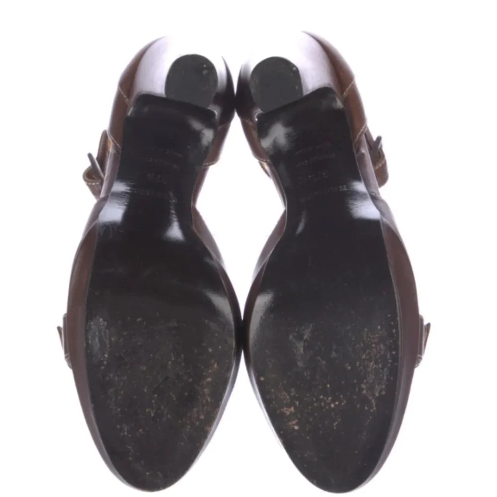 Hermes Leather Sandals - Brown - 37.5